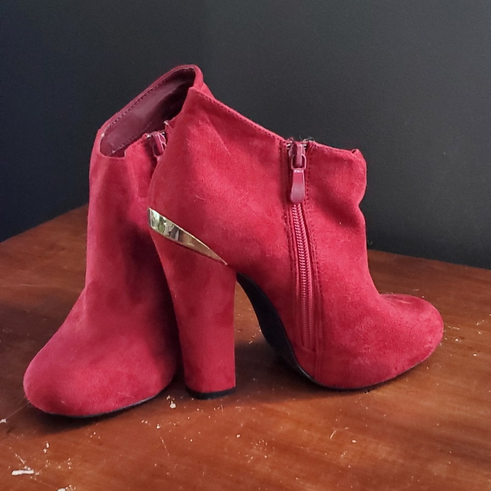 Jay Manuel "Bianca" Suede Heel Booties
